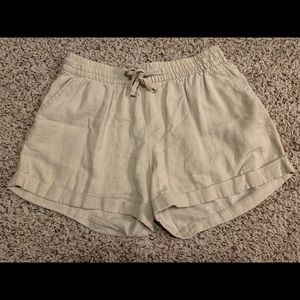 Khaki Drawstring Shorts